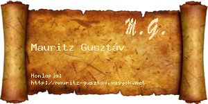 Mauritz Gusztáv névjegykártya